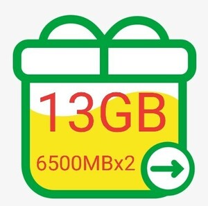 mineo パケットギフト 13GB（6500MB×2）