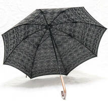 新品【長傘 日傘】シャンパンゴールド糸傘 全体豪華古典和柄 刺繍 黒 v4967_画像6