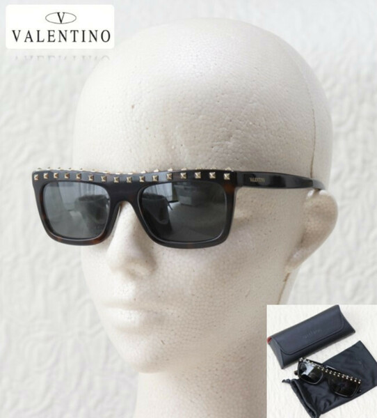 新品【VALENTINO ヴァレンティノ】ロックスタッズ サングラス べっこう柄 ユニセックス v5061