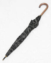 新品【長傘 日傘】シャンパンゴールド糸傘 全体豪華古典和柄 刺繍 黒 v4967_画像9