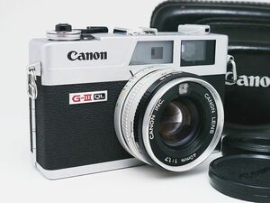 外観良好 露出計動作 【現状扱】 Canonet QL17 G-III キャノネット 40mm F1.7 Canon 銀塩 フィルム レンジファインダー