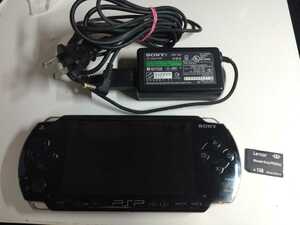⑤【動作確認済】 PSP 本体 PSP-1000 ブラック メモリースティック 充電器