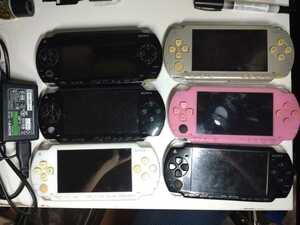 【通電確認済】 PSP 本体 PSP-1000 ５台　と　PSP-2000 １台　の６台セット　充電器
