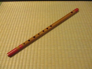  excellent article details unknown era thing less . shinobue 7 .. head carving character [ six ] wistaria volume woodwind instrument traditional Japanese musical instrument transverse flute bamboo pipe 