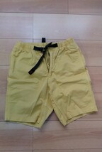 Gramicci NN shorts　S グラミチ ストレッチ ショートパンツ ニューナローショーツ クライミング イエロー　黄色　送料無料_画像1