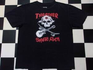 THRASHER MAGAZINE Tシャツ XL スラッシャーマガジン SKATE ROCK スケートロック スケボー ギター スカル santa cruz dog town powell sk8