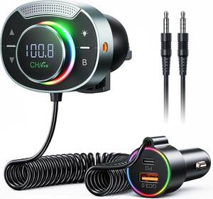 48W Bluetooth5.3 Bluetooth 5.3 FM transmitter 48W in-vehicle charger - SOOMFON HiF