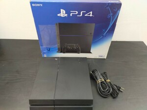 1円〜☆ SONY ソニー プレステ4 PlayStation 4 CUH-1200A ジェットブラック アダプター箱付き