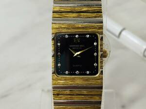 G5777 RAYMOND WEIL Raymond Will 12PD wristwatch 8056 lady's 18K GOLD ELECTROPLATED Gold 