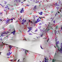 新品 DKNY 14/19号 ダナキャラン 白 ピンク 紫 花柄 シフォン ワンピース パーティドレス 大きいサイズ 結婚式二次会 フォーマル 凛39C0906_画像10