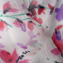 新品 DKNY 14/19号 ダナキャラン 白 ピンク 紫 花柄 シフォン ワンピース パーティドレス 大きいサイズ 結婚式二次会 フォーマル 凛39C0906_画像8