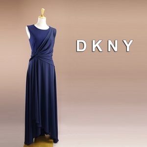 新品 DKNY 4/9号 ダナキャラン 紺 ロングドレス パーティドレス 結婚式 二次会 フォーマル 発表会 演奏会 ステージ衣装 舞台衣装 華47C1606