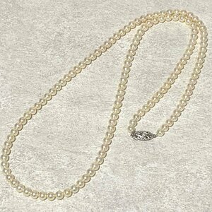 *[KJC] length approximately 83. Akoya pearl ... pearl long necklace SILVER metal fittings size approximately 6.0- approximately 6.5mm about 