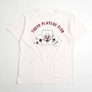 STH2971▽CHALLENGER/チャレンジャー メンズXL PLAYERS TEE プレイヤーズ トランプ バックプリント ポケットTシャツ 半袖カットソー