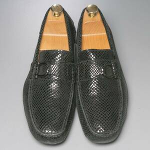 MG1732//*ラッセル&ブロムリー/Russell & Bromley*メンズ40/レザードライビングシューズ/スリッポン/ローファー/モカシンシューズ/革靴/黒