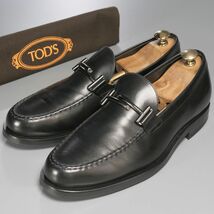 GP9061//イタリア製*トッズ/TOD'S*メンズ6/ビットローファー/レザースリッポン/革靴/黒/ブラック_画像2