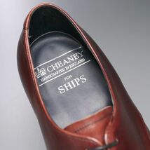 GP9679//イングランド製*チーニー/CHEANEY×シップス/SHIPS*メンズ8F/プレーントゥ/レザーシューズ/革靴/茶/ブラウン_画像7