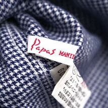 W1554 パパス/PAPAS*2点セット*ネルシャツ+レギュラーカラーシャツ*千鳥柄*ギンガムチェック*コットン*長袖シャツ*メンズ_画像6