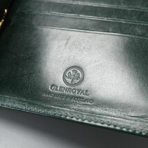 GP9920//スコットランド製*グレンロイヤル/GLENROYAL*ブライドルレザー/小銭入れ付/マネークリップ/革財布/グリーン/緑_画像10