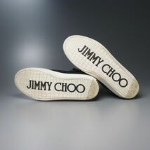 GP9888//イタリア製*ジミーチュウ/JIMMY CHOO*BELGRAVIA/メンズ41/クロコダイル型押し/レザースニーカー/ハイカット/靴/黒/ブラック_画像9