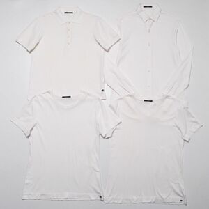 MF9254 AUXCA.TRUNK/o- Cathelin k*4 point set * polo-shirt + long sleeve shirt + crew neck T-shirt +V neck T-shirt * white group * men's 