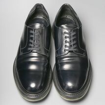 GP9498//イタリア製*プラダ/PRADA*メンズ9.5/プレーントゥ/レザーシューズ/革靴/黒/ブラック_画像1