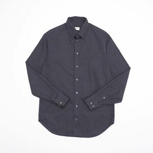 Ｗ8648 イタリア製*アルマーニコレツィオーニ/ARMANI COLLEZIONI*隠しボタンダウンシャツ*コットン*グレー系*長袖シャツ*メンズ