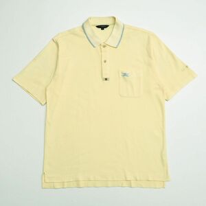 TG6403 バーバリー ゴルフ/BURBERRY GOLF*半袖ポロシャツ*鹿の子*イエロー系*メンズ*sizeL