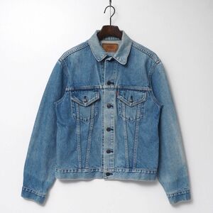 TH6012▽90sヴィンテージ*リーバイス/Levi's*メンズ40*70505-02*レッドタブ*デニムジャケット/ジージャン/Gジャン*ブルー