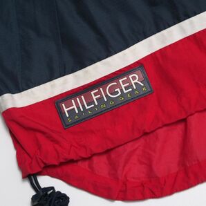 TH4653◎90’s TOMMY HILFIGER トミーヒルフィガー セーリングジャケット アノラックパーカー プルオーバー ポケッタブル フラッグタグ Lの画像8