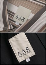 TH0240◎A.A.R アール ヨウジヤマモト×ダーバン 2点セット ストライプ柄 シャツ + ジャケット ショートコート サイズL_画像10