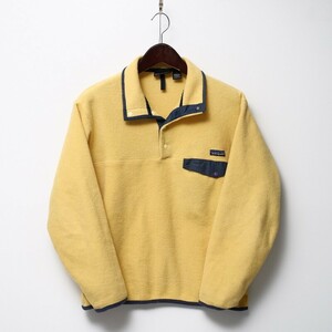 TH4457◇90s パタゴニア/Patagonia メンズM シンチラ スナップT プルオーバー フリースシャツ イエロー系