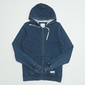 TH0571*Saturdays NYC/ Sata te-z New York City men's XSf-ti- sweat Parker Zip blouson blue group 