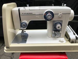 送料無料 JANOME ジャノメ 801 蛇の目 ミシン フットコントローラー付 カム コマ付き