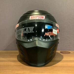 [ не использовался товар ] Simpson наружный low матовый черный 60cm мотоцикл Arai full-face шлем 