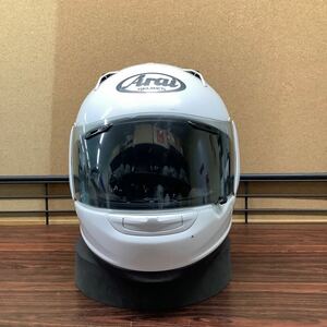 【中古品】アライ フルフェイスヘルメット Astro-IQ Mサイズ　ホワイト　バイク ショウエイ 