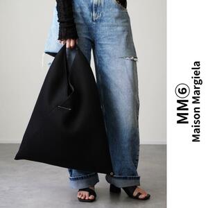 MM6 mezzo n Margiela Japanese totejapa needs tote bag mesh triangle bag 2WAY polyester unisex Italy made black 