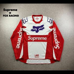 Supreme 18ss FOX RACING moto jersey シュプリーム フォックスレーシング モトクロス ジャージ コラボ テック ロンT 長袖 Tシャツ