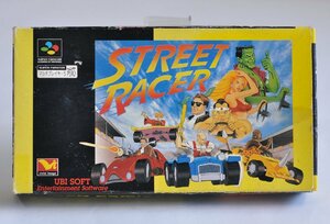 [W4048] SFCソフト「STREET RACER」箱と説明書 タイトル画面OK UBI SOFT SHVC-P-ASRJ(JPN) ストリートレーサー スーパーファミコン 中古