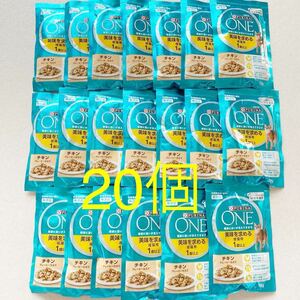 ピュリナワン　無添加　パウチ　美味を求める成猫用　1歳以上　チキン　レトルト ウェットフード 20個セット　キャットフード　猫　餌