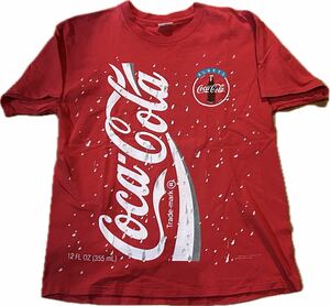 企業モノ USA製 90s CocaCola Overprint Tee Shirt コカコーラ 両面オーバープリント Tシャツ アメリカ古着