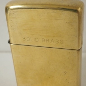 1994年製 ZIPPO SOLID BRASS 無地 シンプル 金色 ケース付き 90s Vintage ソリッドブラスの画像2