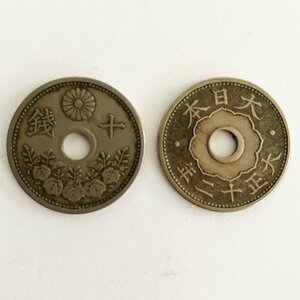 FM010[ old coin * coin ] Taisho 9- Showa era 7 10 sen white copper coin total 240 sheets 