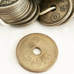 FM009【古銭・硬貨】 大正9-昭和7年　 5銭白銅貨　　計80枚