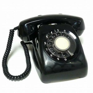 D78[ last! price down!][ Japan electro- confidence telephone corporation ] dial type black telephone 600[ last! price down!]AIf