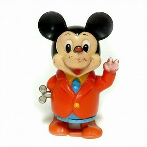 M53-【プライスダウン！】【ヴィンテージ】【DISNEY】「ミッキーマウス」　ゼンマイ駆動式　おもちゃ