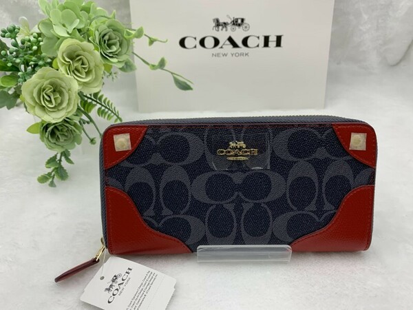 コーチ COACH 長財布 財布 シグネチャー アコーディオン ウォレット ロング ジップ ファッション レディース 新品 未使用 F53780 A188