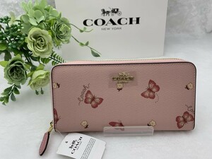 コーチ COACH 長財布 財布 レディース　ピンク プレゼント 贈り物 ギフト ラウンドファスナー ジップ 新品 未使用 ファッション 2857 A246