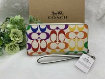 コーチ COACH 長財布 財布 レディース レインボー プレゼント 贈り物 ギフト ロング ジップ ブランド 新品未使用 ファッション C4537 A210Z_画像3