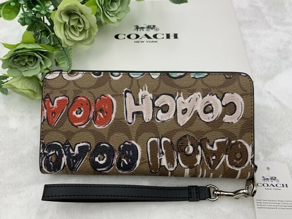 コーチ COACH 長財布 財布 レディース ギフト プレゼント 贈り物 シグネチャー ラウンドファスナー ロング ジップ 新品 未使用 CM837 C331